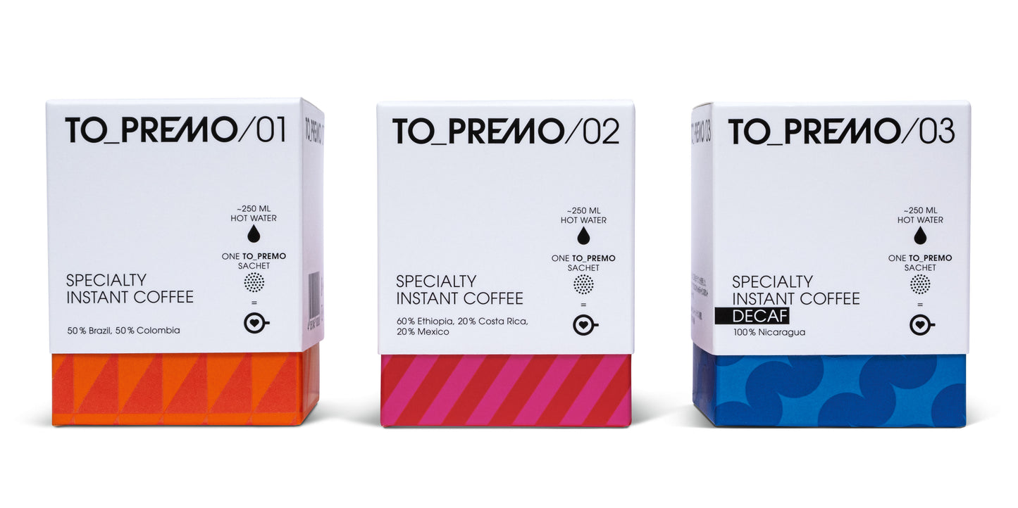 
                  
                    TO_PREMO/03 Specialty Instant Decaffeinated Coffee
                  
                